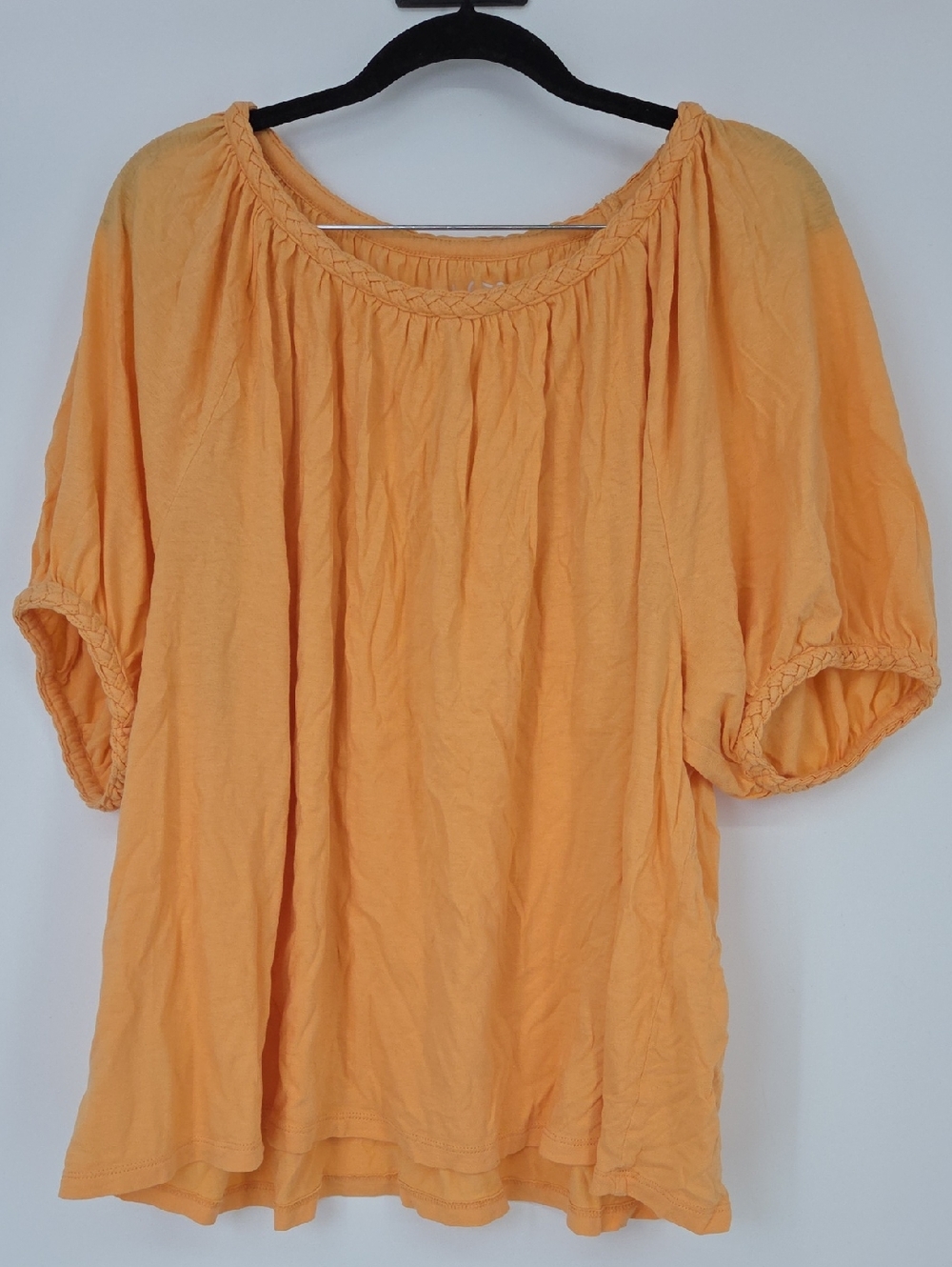 LOFT Peach Orange Peasant Blouse